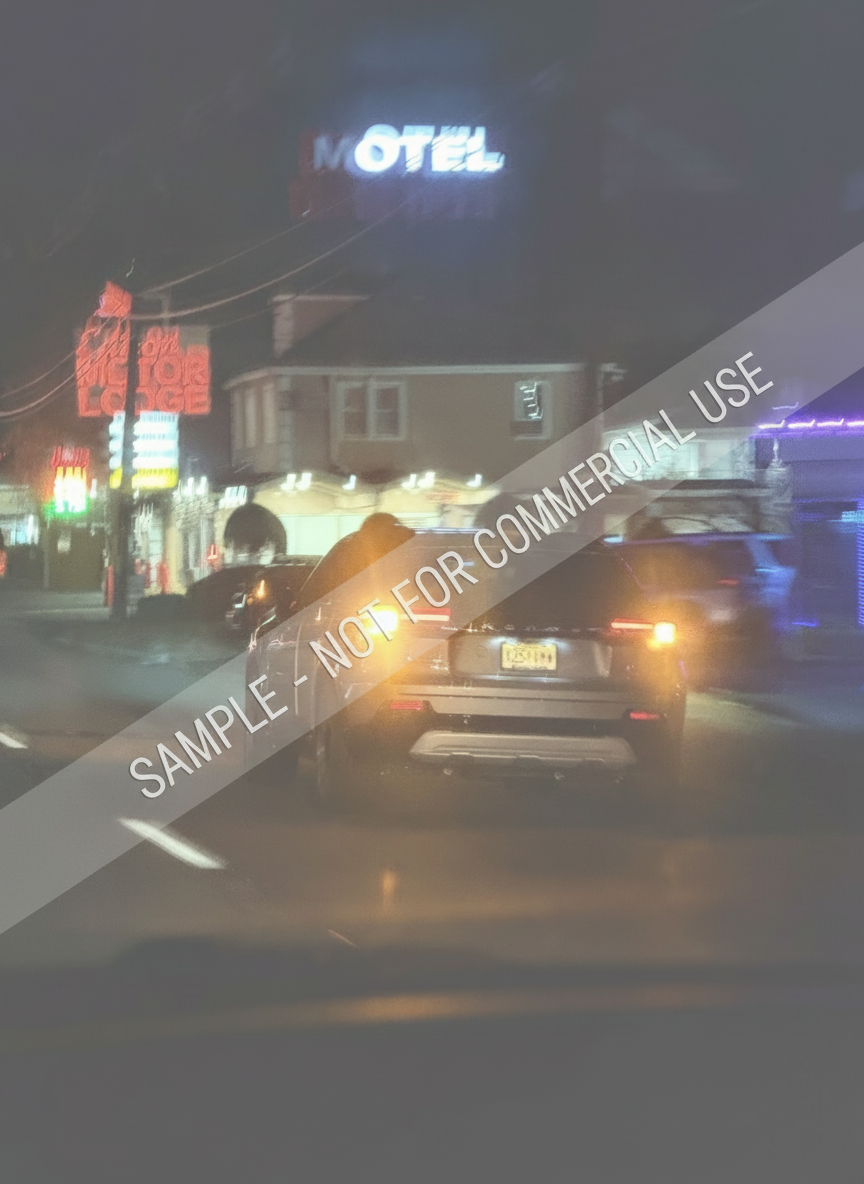 Watermarked Neon Motel Digital Art